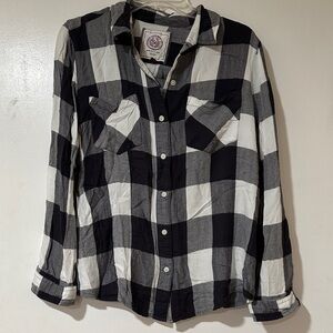 Heritage Black and White Plaid Button Down Shirt
